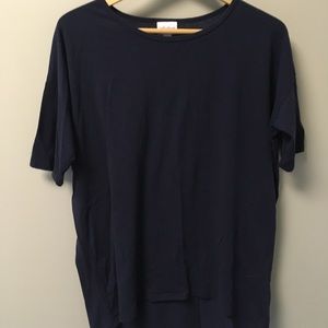 Lularoe Irma Solid Navy Blue shirt- Small